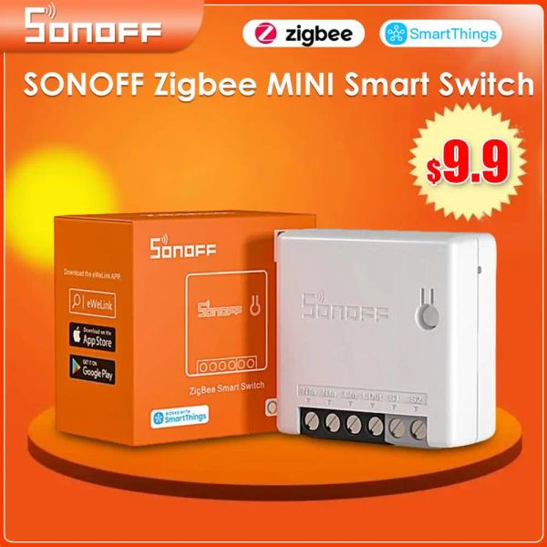 Contrôle SONOFF Zigbee 3.0 ZBBridge Mini ZBMINI/interrupteur sans fil/température humidité/capteur de porte fonctionne avec Alexa Google Home