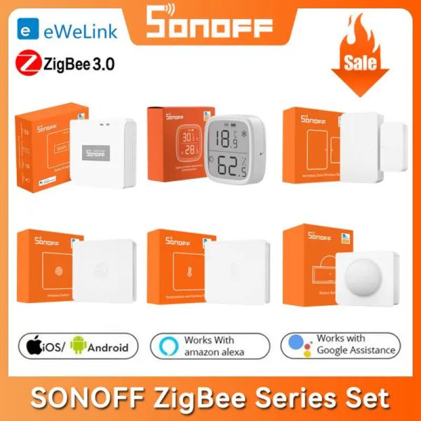 Contrôle SONOFF Zigbee 3.0 ZBBridge Pro/interrupteur sans fil/température et humidité/mouvement/capteur de porte pour Alexa Google Home