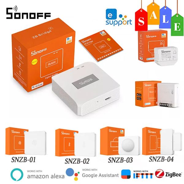 Contrôle Sonoff Zigbee Bridge Pro / Th Capteur / Switch sans fil / capteur de porte / capteur de mouvement / Zbmini / Zbminil Travaillez avec Ewelink Alexa Google App