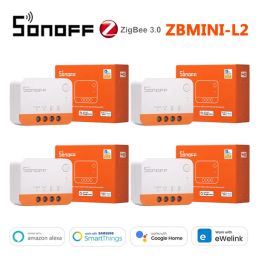 Control Sonoff Zigbee ZB Minil2 DIY Smart Switch No Neutral Dire Vereiste Smart Home Automation Module voor Alice Alexa Google Home