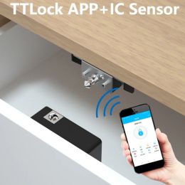Besturing T8 Keyless Intelligent IC -kaart TTLOCK App Cabinet Locker Invisible Smart Lade Lock Unlock Electronic Furniture Door Locks