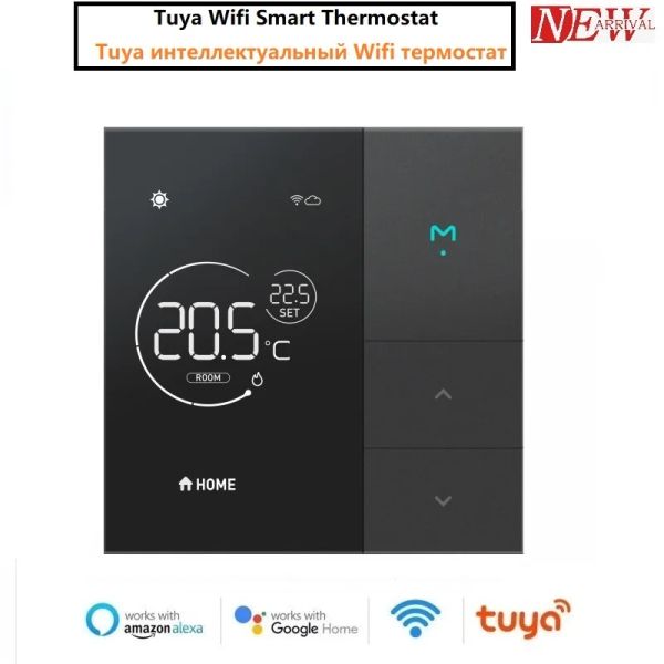 Controlador de temperatura de control para caldera de gas Trabajo de calefacción de piso de agua con Alexa Google Home Tuya Termostato Wifi inteligente