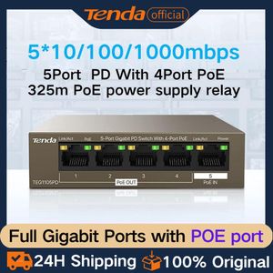 Contrôle Tenda Poe Switch 5 ports Gigabit Network Switch PsexPD Gigabit Poe ports fonctionne