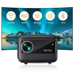 Contrôle Toptro Projecteur TR25 Portable Projecteur 9500 Lumens Support 1080p Smart TV WiFi Bluetooth Projecteurs pour le cinéma extérieur à domicile