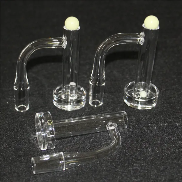 Tour de contrôle Terp Slurper Quartz Banger Fumer Bord biseauté Clous de quartz sans couture avec marbre de verre Piliers de quartz rubis pour tuyaux Dab Rigs