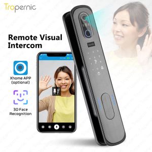 Contrôle Tropernic 3D Face Reconnaissance Enregistrement Video Interphone Verrouillage de porte intellige