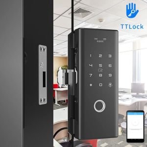 Besturing TTLOCK -app Remote Control Smart Fingerprint Lock ondersteuning IC -kaartwachtwoord voor frameless frame glazen duw of schuifdeur