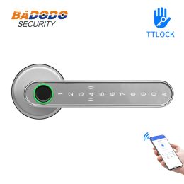 Control Ttlock App Smart Remote Control de huella dactilar Password Rfid IC Tarjeta Single Latch Deadbolt Lock