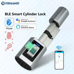 Besturing TTLOCK vingerafdruk SMART AANPASSEN CILINDER VERLOCHT WACHTWOORD Biometrische elektronische deurslot met digitaal toetsenbord Home Intelligent Lock