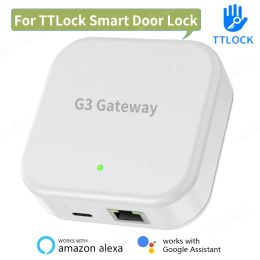 Contrôle TTLOCK G3 Wired Gateway Hub Smart Home Bridge pour application TTLOCK Smart Door Lock Remote Unlock Control pour Alexa Google