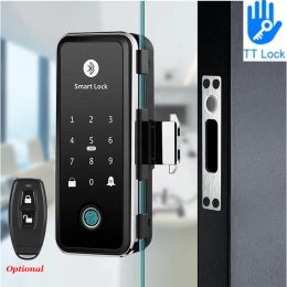 Contrôle TTLOCK WiFi Smart Lock pour la porte swing de porte en verre coulissante RF RETOCOCER sans fil verrouillage de porte électronique en bois Bluetoothlock