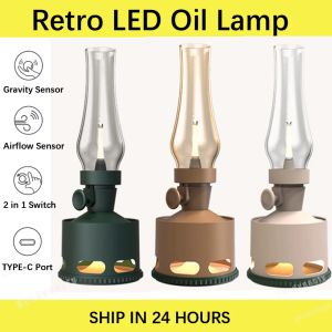 Controle tubicen retro led olielamp oplaadbare kerosinelampje