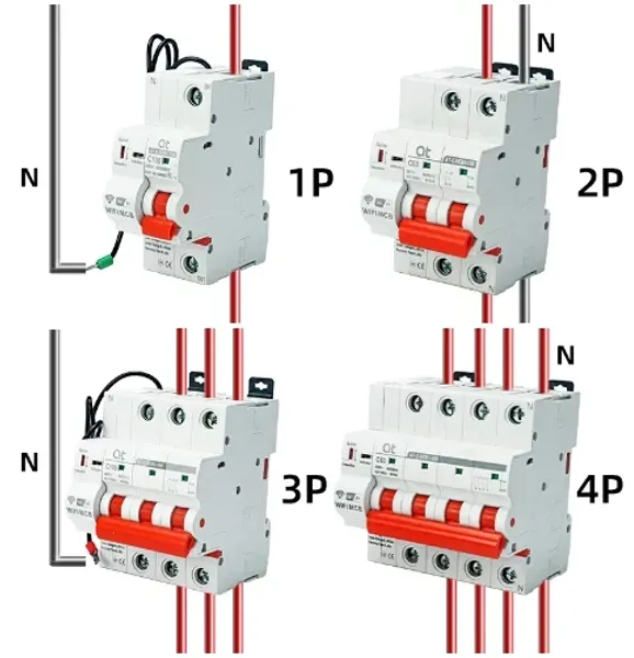 Contrôler TUYA App 35 mm Din Rail WiFi Circuit Breaker Timer Remote Contrôle Smart Smart Smart Smart Smart Smut