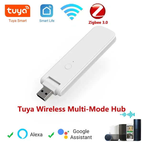 Contrôler Tuya Bluetooth Zigbee Hub Multi Mode Gateway Smart Home Bridge pour l'automatisation via Smart Life Works avec Alexa Google Home