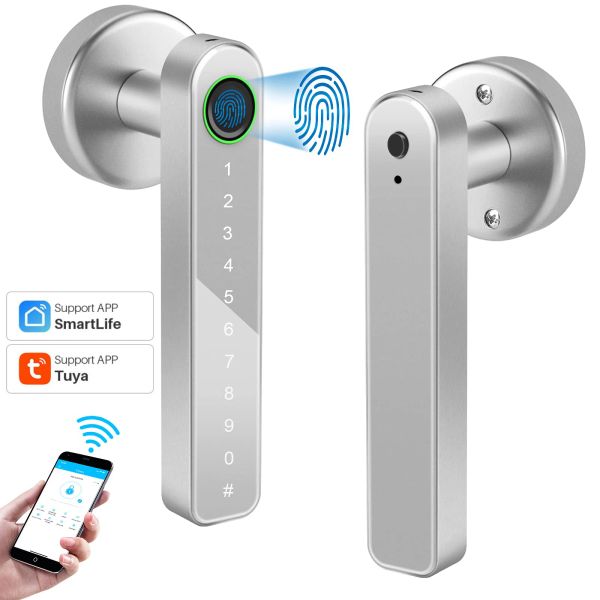 Contrôlez Tuya Digital Electronic Lock Bluetooth Smart Door Lock Smart Home Biométrique Mot de passe digital Application Sécurité de déverrouillage