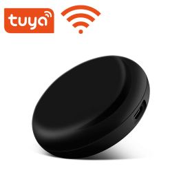 Contrôlez Tuya Mini WiFi Smart IR Remote 360 10m Controller avec Alexa Google Assistant, pour les appareils de climatisation TV Commande vocale