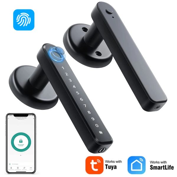 Contrôler le verrouillage de porte d'empreinte digitale Smart Bluetooth numérique électronique Protection de sécurité de la maison POTTO-Mot de passe de porte