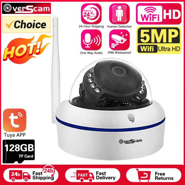 Contrôler Tuya Smart Life Dome Camera 5MP WiFi Indoor Single Antenne Outdoor IP67 APPRÉTENTION DE SÉCURITÉ DE SÉCURITÉ DE CCTV IP67