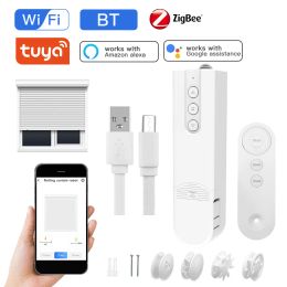 Control inteligente Tuya para persianas enrollables motorizadas, Unidad de obturador, WIFI, Zigbee, Motor de cortina, funciona con Alexa y Google Home