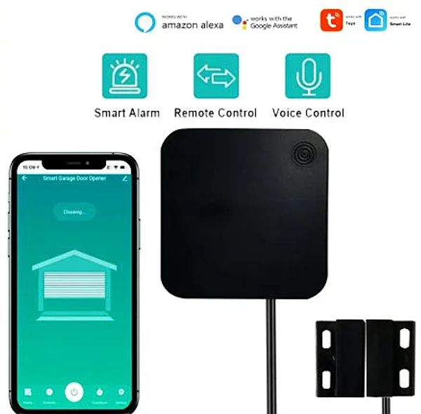 Contrôle Tuya Smart WiFi Gate Remote Contrôle Smart Home Universal Garage Door Temote Voice Contrôle Smart Life Via Alexa Google Home