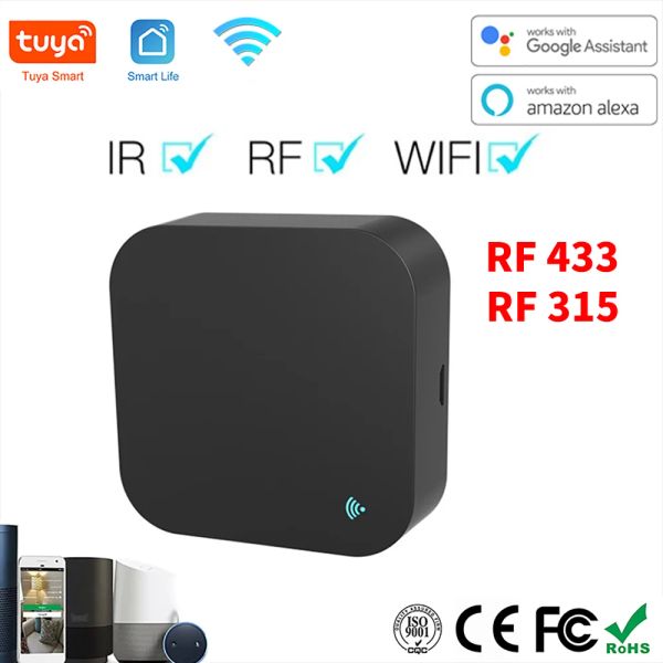 Contrôle Tuya Smart WiFi IR RF Remote Contrôle Universal IR RF Contrôleur Smart Life Application Control Support Alexa Google Home Yandex Alice