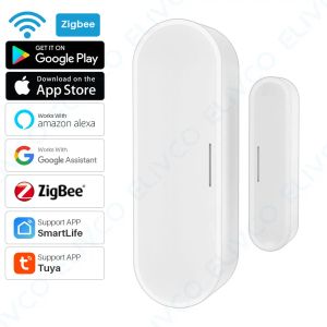 Besturing Tuya Smart Zigbee Door Window Sensor Smart Home Wireless Door Detector Smartlife app Remote Alarm werkt met Alexa Google Home