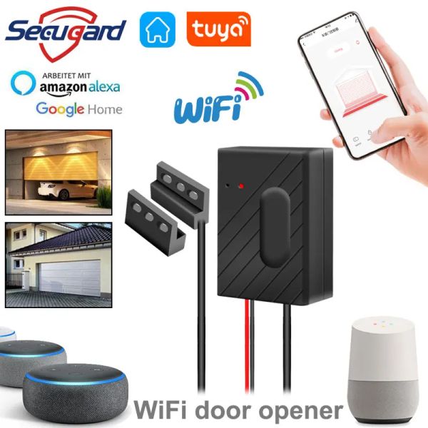 Contrôle Tuya WiFi Garage Door Opender Gate Controller Smart Home Switch Contrôle avec Alexa Google Home Contrôle de l'application