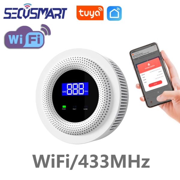 Contrôle Tuya Wifi détecteur de fuite de gaz naturel capteur de fuite de gaz sans fil maison intelligente cuisine sécurité alarme sonore application Smart Life