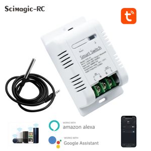 Controle Tuya WiFi Smart Temperatuur Switch DS18B20 Sensor Single Relay Output Module Wireless Controller Work met Alexa Google Home