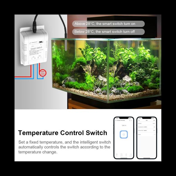 Contrôler le commutateur de température intelligent Tuya WiFi 16A 3000W avec la surveillance de la consommation d'énergie Thermostat pour Alexa Google Home