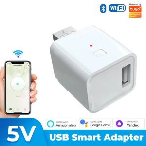 Contrôle Tuya WiFi adaptateur USB intelligent commutateur de prise adaptateur secteur 5V2A tête de charge vie intelligente contrôle de maison intelligente, Alexa Google Home Alice