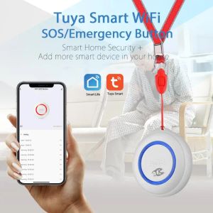 CONTRÔLER TUYA WiFi SOS Button Smart Wiless Sensor Alarm Alarm Alarm ALARME ENREGISTRANTE AIDE AIDE AIDE AIDE ALLATION Fonctionnement du travail pour le vieil homme / les enfants
