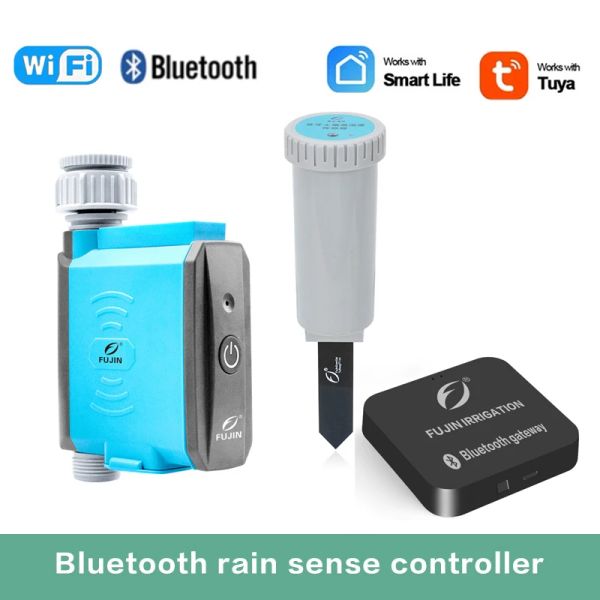 Contrôle de la minuterie d'arrosage WiFi Tuya avec capteur d'humidité de la température du sol Contrôleur d'irrigation automatique Garde