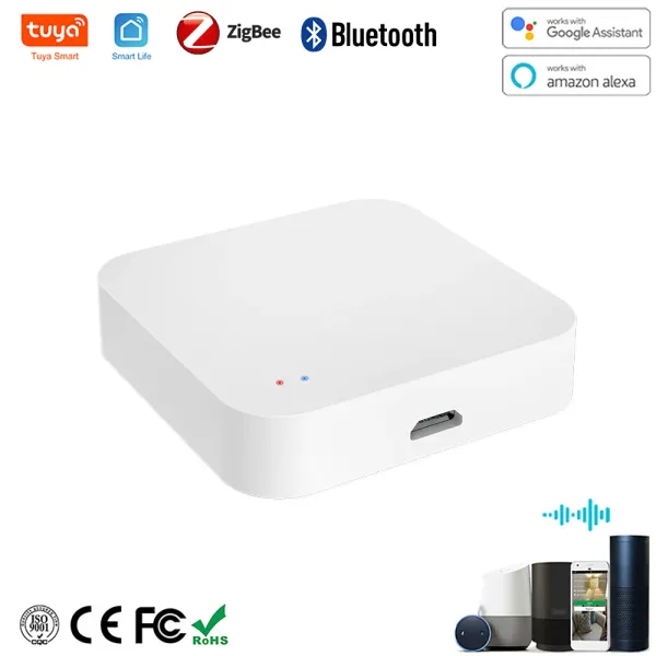 CONTRÔLE L'APPLOIRE DE LA VIE SMART SMART LIFE SMART SMART TEYA TUYA Zigbee Bridge Smart Hub Smart Life compatible avec Alexa Google Home Assistant