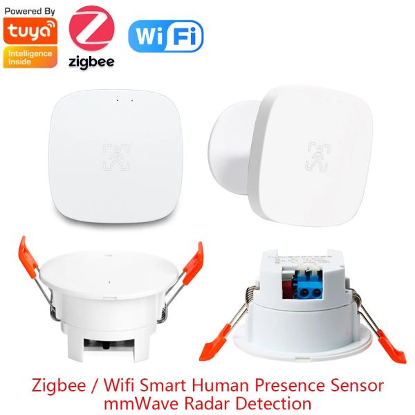 Contrôle le détecteur radar de présence Human Mmwave Tuya Zigbee Human avec détection de luminance / distance sans fil