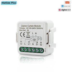 Besturing Tuya Zigbee Smart Curtain Switch Module voor elektrische jaloezieën Roller sluiter Motor Timer Voice Control met Alexa Google Home