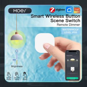 Besturing Tuya ZigBee Smart Key Switch Wireless Remote Control Key Controller Multiscene Linkage Smart Switch Battery Powered Automation