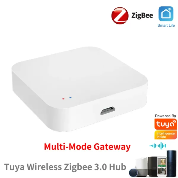 Contrôlez la passerelle de hub sans fil Tuya Zigbee pour la domotique intelligente pour les appareils Zigbee via Smart Life travaille avec Alexa Google Home