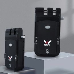 Contrôle Wafu Wireless Smart Remote Invisble Lock de porte Fechadura Inteligente Entrée sans clé Lock de porte d'accueil pour le bureau