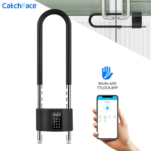 Contrôle de l'application Bluetooth imperméable Contrôle du vélo de forme U Lock Smart Bike Lock avec application TTLOCK CODE PASS