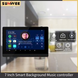 Contrôle WiFi Bluetooth Touch High-définition Screen Smart Home Home Music Stéréo Google Play YouTube Amplificateur mural compatible YouTube