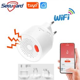 Controle WiFi Gas Detector Tuya LPG Natural Gas Lekkage Sensor Smart Home Lek Detectoren Beveiligingsbescherming Alarm EU/US/UK PLUG Optioneel