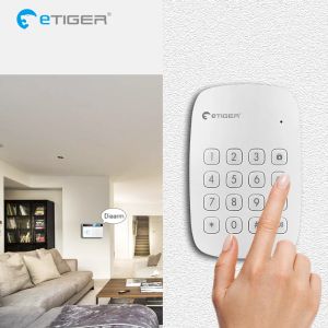 Controle Draadloos Touch K1A-toetsenbord voor eTIGER Home Security GSM Alarmsysteem RFID-kaart Uitschakelen Draadloos wachtwoordtoetsenbord