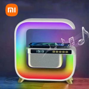 Besturing Xiaomi Lamp Wireless Night Light Alarm Clock Bluetooth -luidspreker 15W draadloos opladen voor iPhone Android Slaapkamer Decoratie