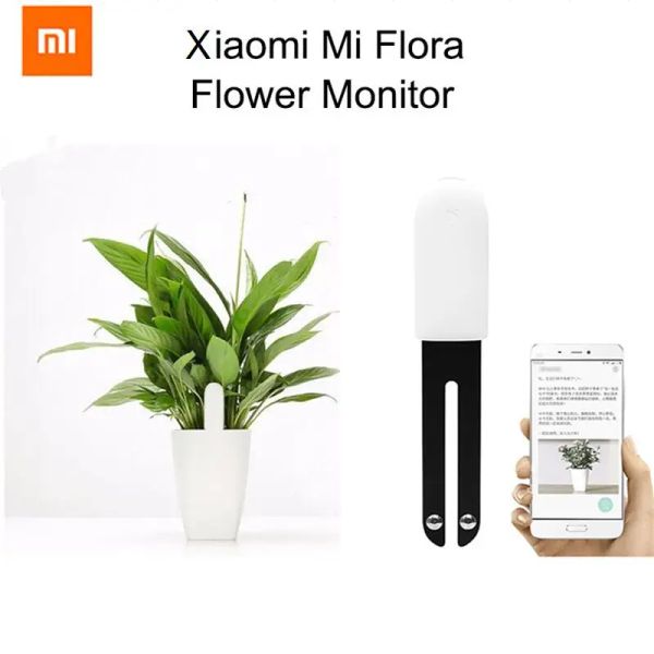 Control Xiaomi Mi Flora Monitor Flora Smart Flower detector Digital Plantas Hierba Cuidado de flores Suelo Agua Luz Sensor de prueba inteligente