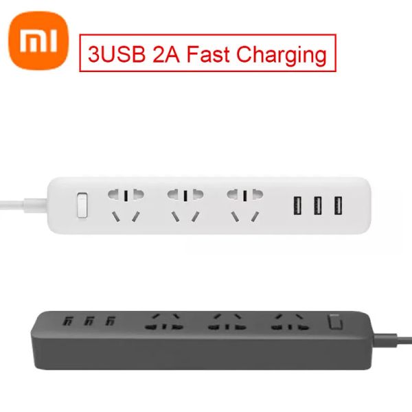 Control Xiaomi Mi Power Strip con 3 ESB EtboCket enchufe Mijia Multifuncional 2A Fasting Power Strip 10A 250V 2500W