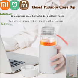 CONTRÔLE Bouteille d'eau en verre Xiaomi Mijia 400 ml avec poignée portable fuite des fuites sport bouteilles d'eau de lait simple tasse de bureau