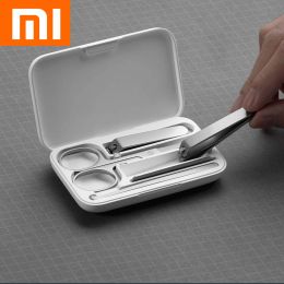 Contrôle Xiaomi Mijia 5 en 1 Manucure Set Nail Clipper Professional Pedicure Cutter Tools With Tracel Case Kit Fichiers Ear Pick