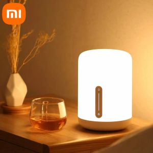 Controle Xiaomi Mijia Bedlampje 2 Smart Voice Control Tafellamp Thuis Slaapkamer Oogverblindend Zacht Licht Nachtverlichting Vakantie Creatieve Geschenken