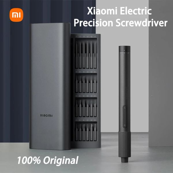 Control Xiaomi Mijia Kit de destornillador eléctrico de precisión TypeC Recargable Torque de dos velocidades Almacenamiento magnético ajustable 24xS2 Herramienta de acero